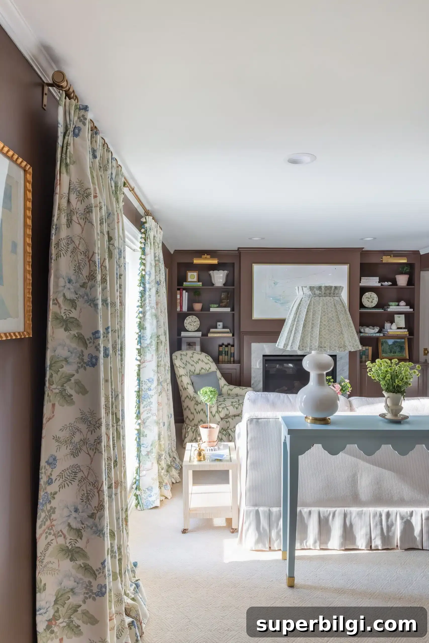 Brown Paint Colors to Transform Your Home 7 family room painted in Benjamin Moore mocha brown