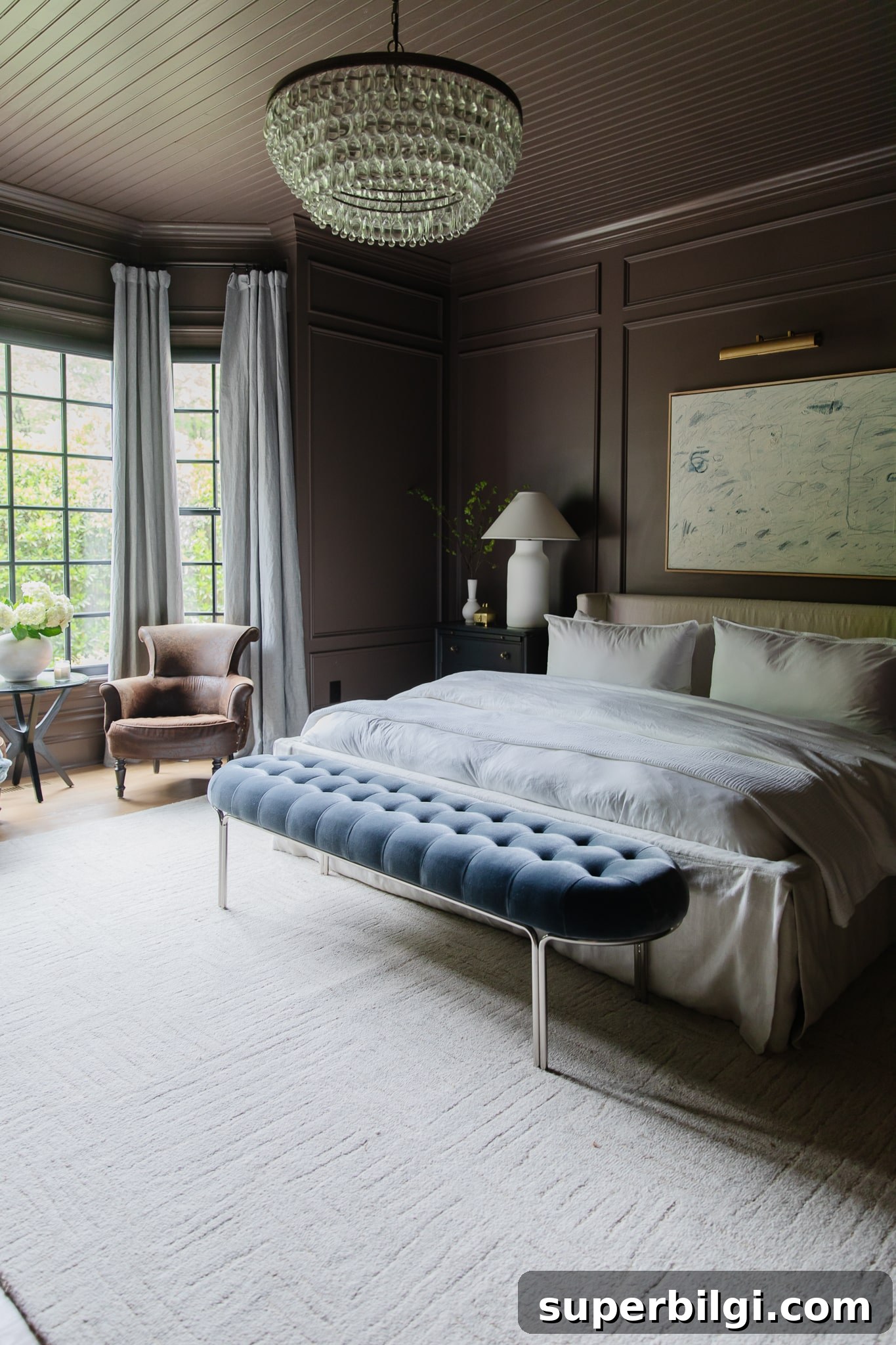 Brown Paint Colors to Transform Your Home 8 Farrow & Ball London Clay in bedroom