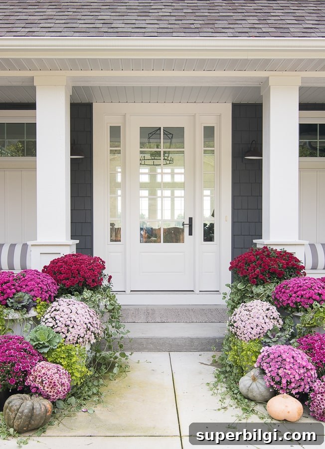 Small Porch Decorating Ideas to Maximize Style and Space 17 Burgundy and Pink Fall Porch