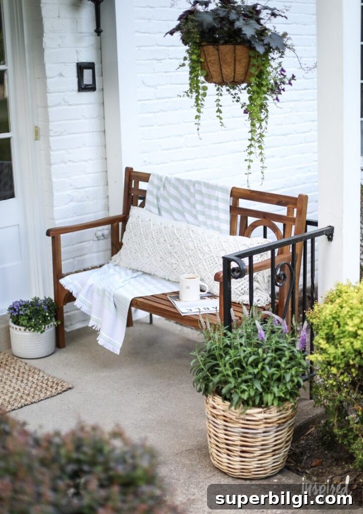 Small Porch Decorating Ideas to Maximize Style and Space 8 small front porch seating area.