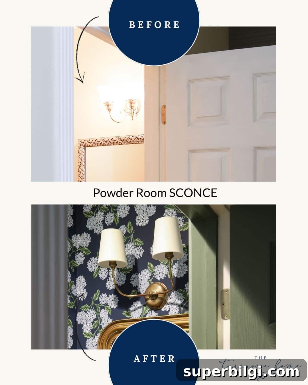 Before and After: Home Lighting Makeover for a Cozier Space 6 before and after powder room lighting