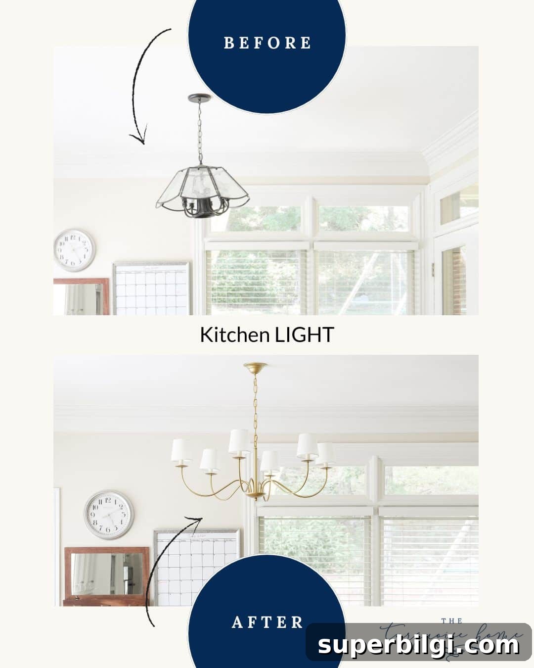 Before and After: Home Lighting Makeover for a Cozier Space 7 before and after kitchen lighting
