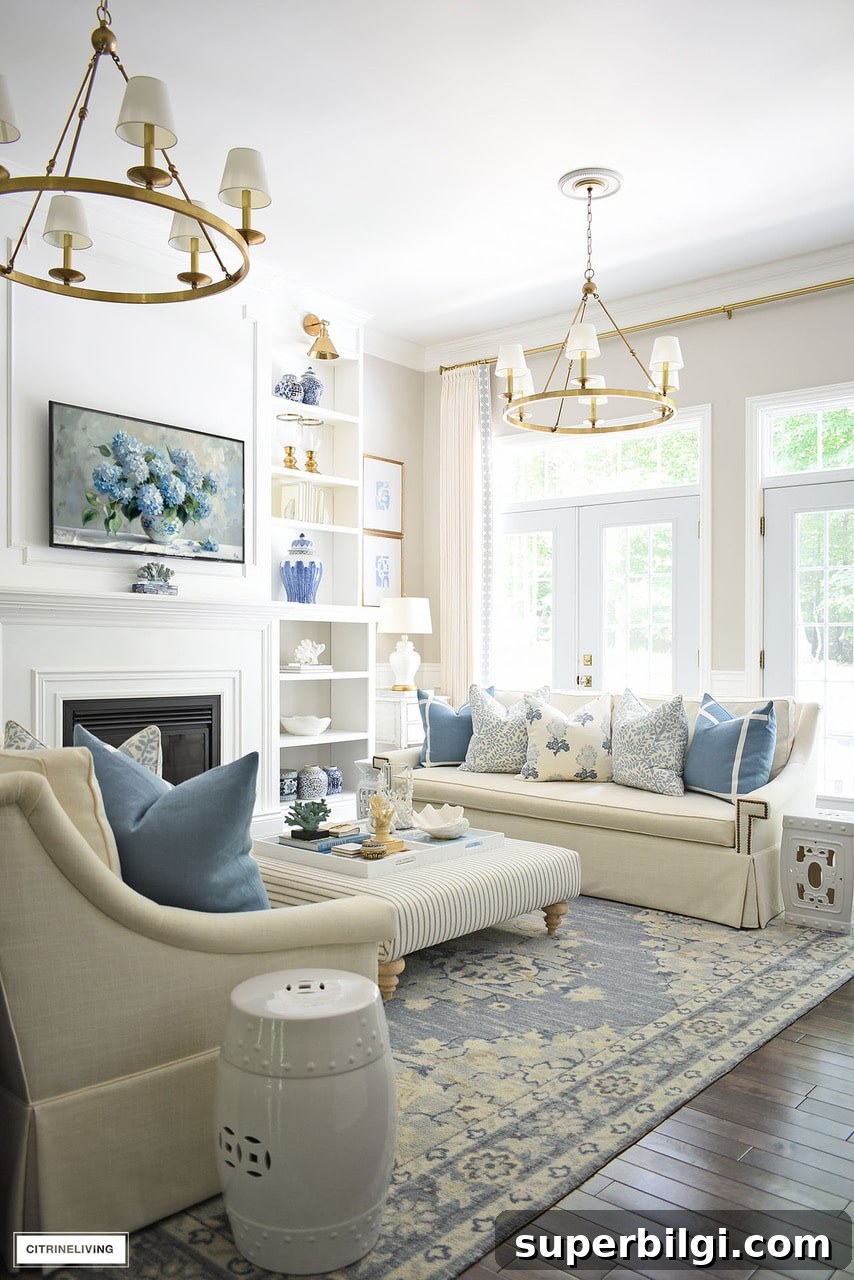 Summer Living Room: New Beige, Layering Tips and Decor 4 summer living room from citrineliving