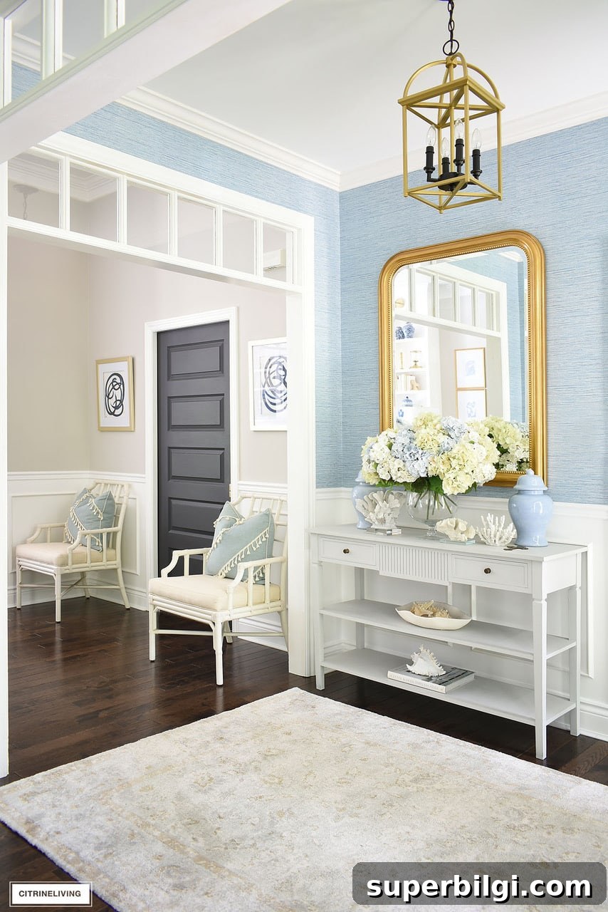 Summer Entryway Style, Faux Flower Fixes and a Light Summer Sip 6 summer entryway from CitrineLiving
