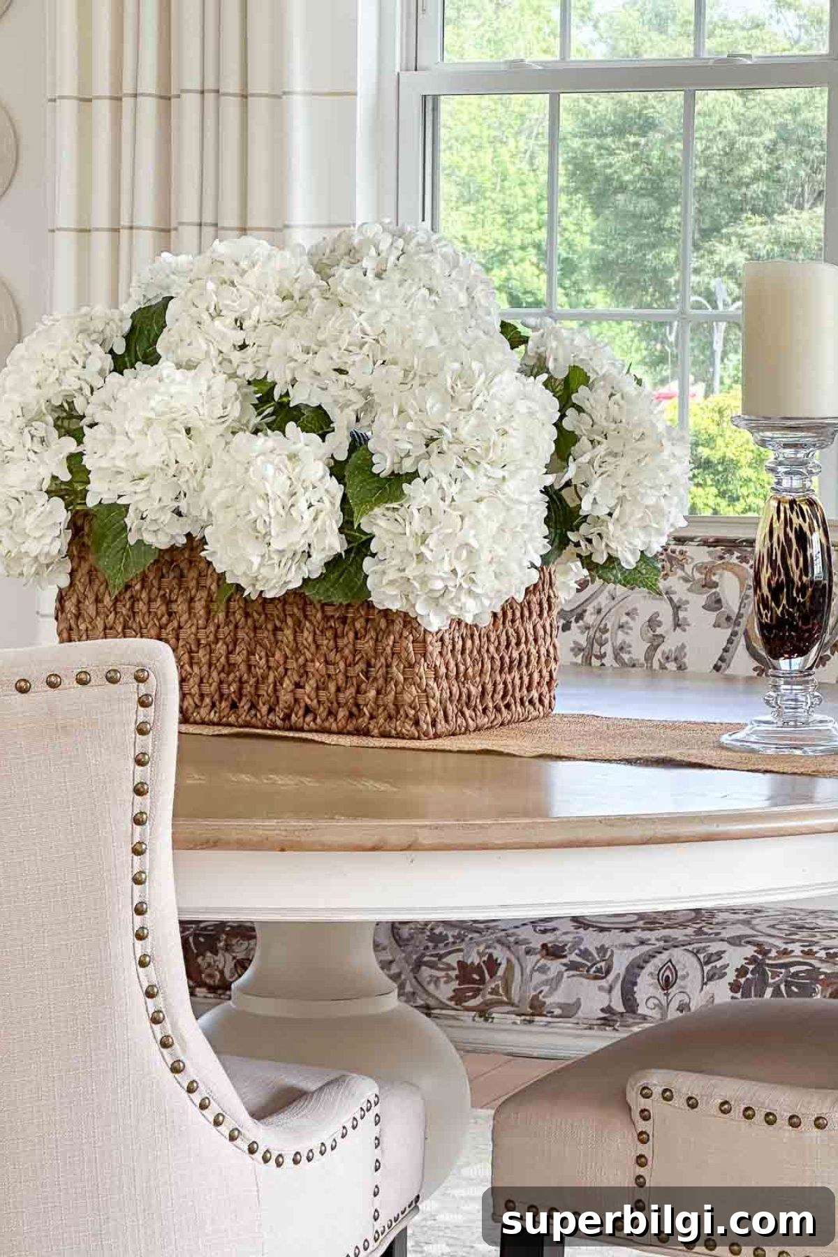 Summer Entryway Style, Faux Flower Fixes and a Light Summer Sip 10 how to make artificial flowers look real from StoneGable Blog