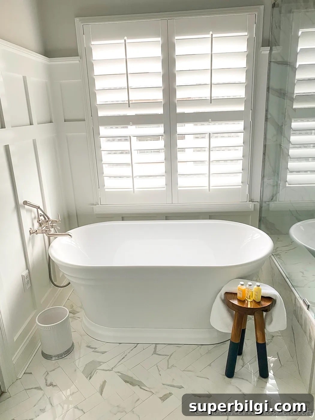 Modern classic master bathroom reveal