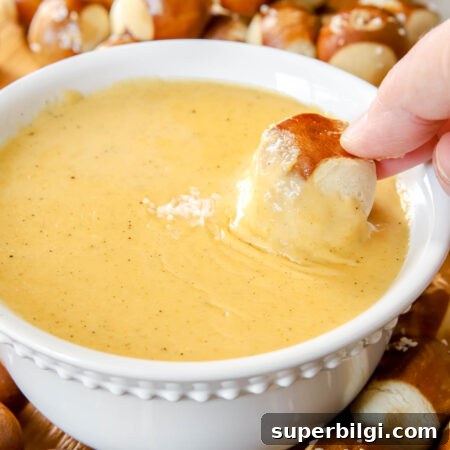 beer cheese pretzel dip.