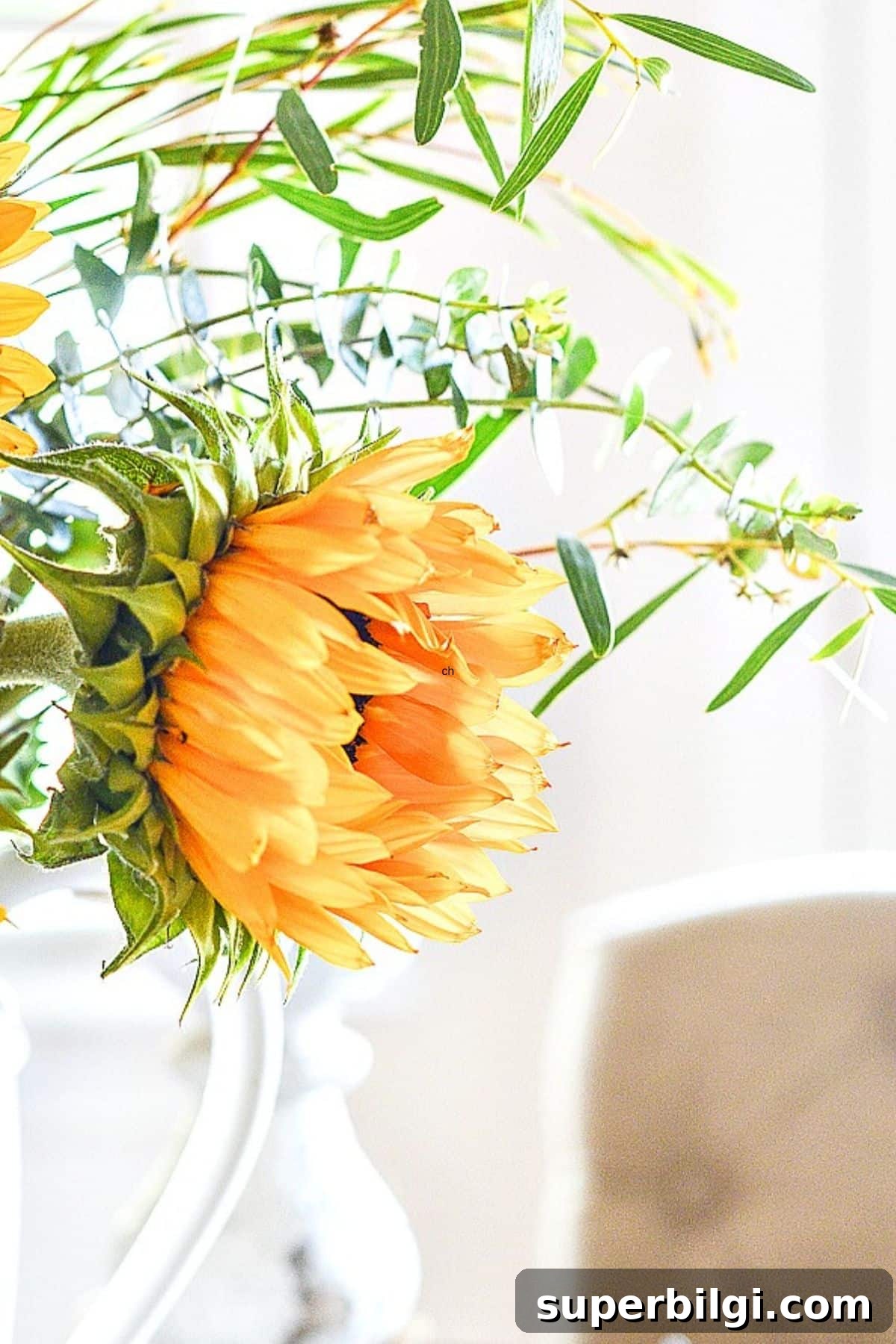 Coastal Fall Decor Ideas and a Sweet Pumpkin Treat 8 decorating with sunflowers