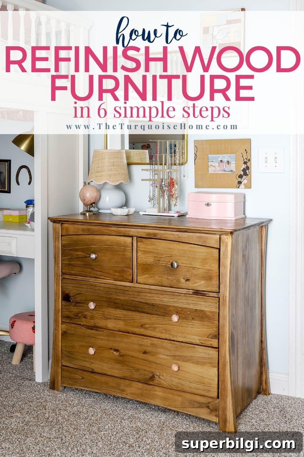 how to refinish wood furniture in 6 simple steps!