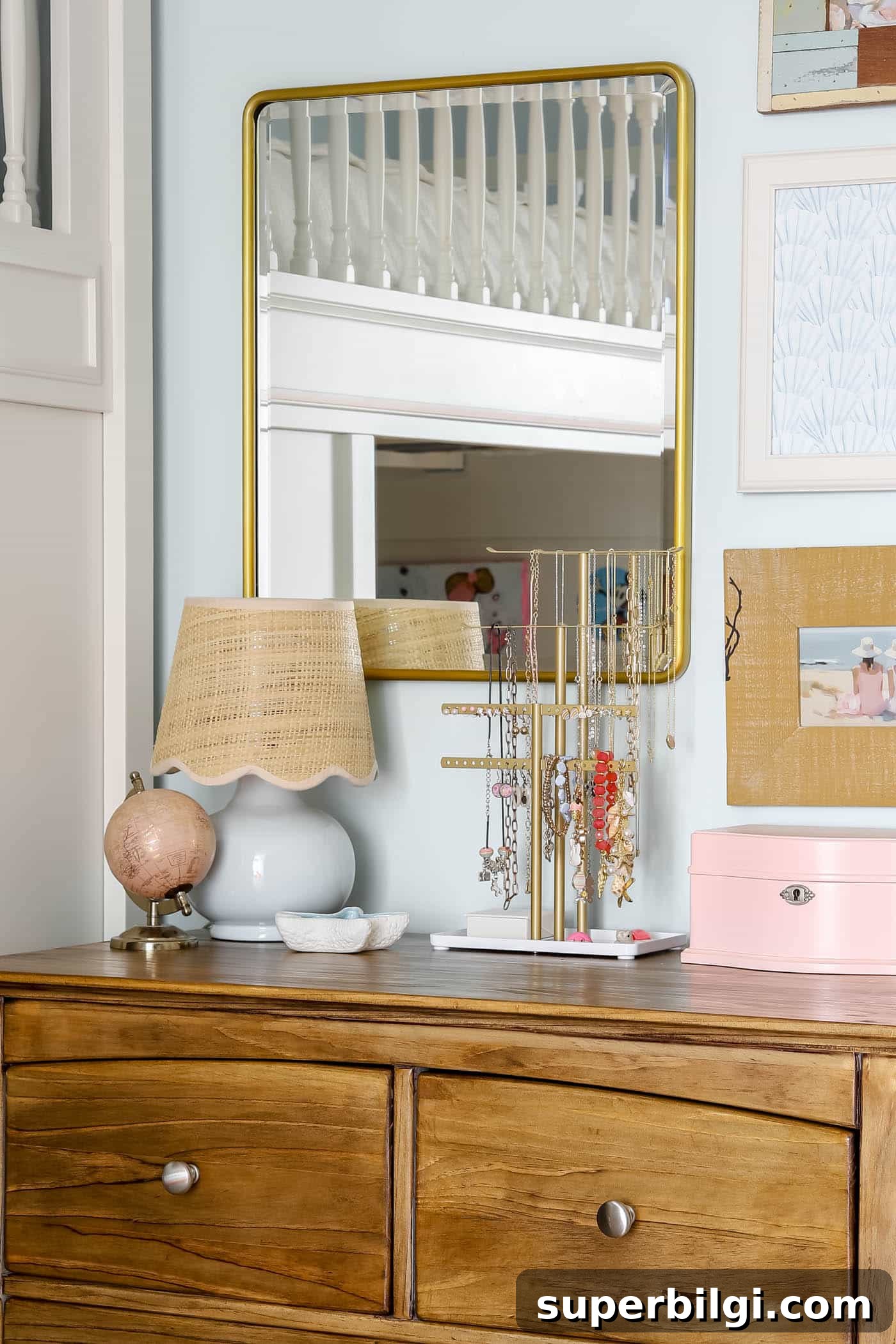 jewelry station in a tween girls' room