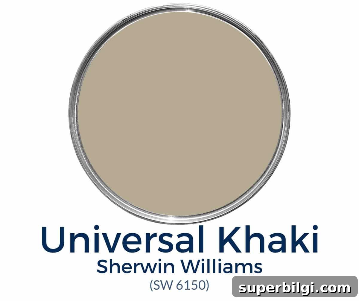 Sherwin-Williams Universal Khaki (SW 6150) Paint Color 5 Sherwin Williams universal khaki paint color
