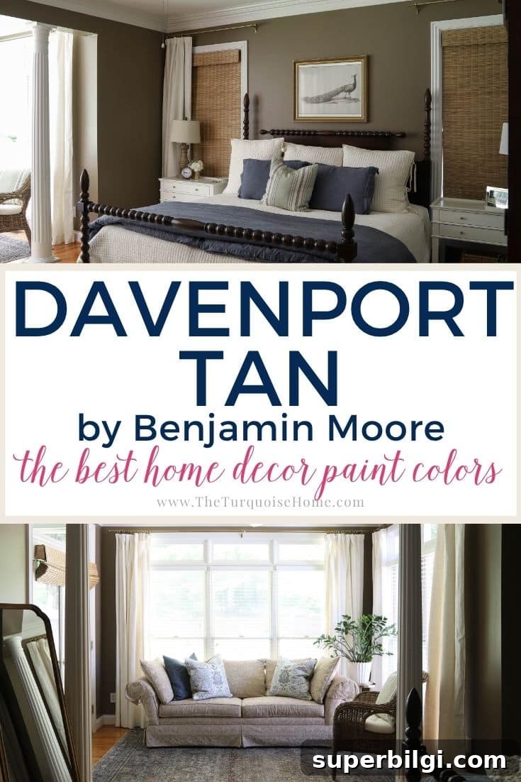 Benjamin Moore Davenport Tan (HC-76): Primary Bedroom Makeover 2 Davenport Tan by Benjamin Moore paint spotlight