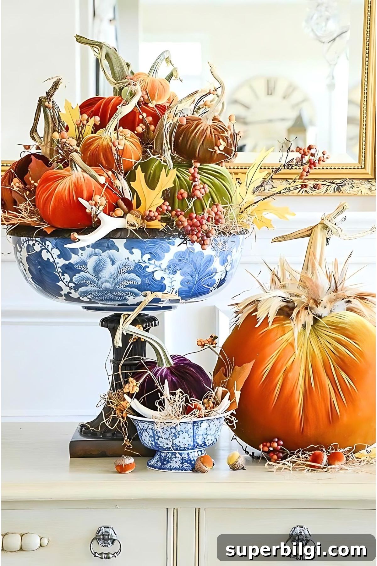 Fall Home Decor Ideas, Apple Dip Recipe and Cape Cod Getaway 6 pumpkin decor stonegable