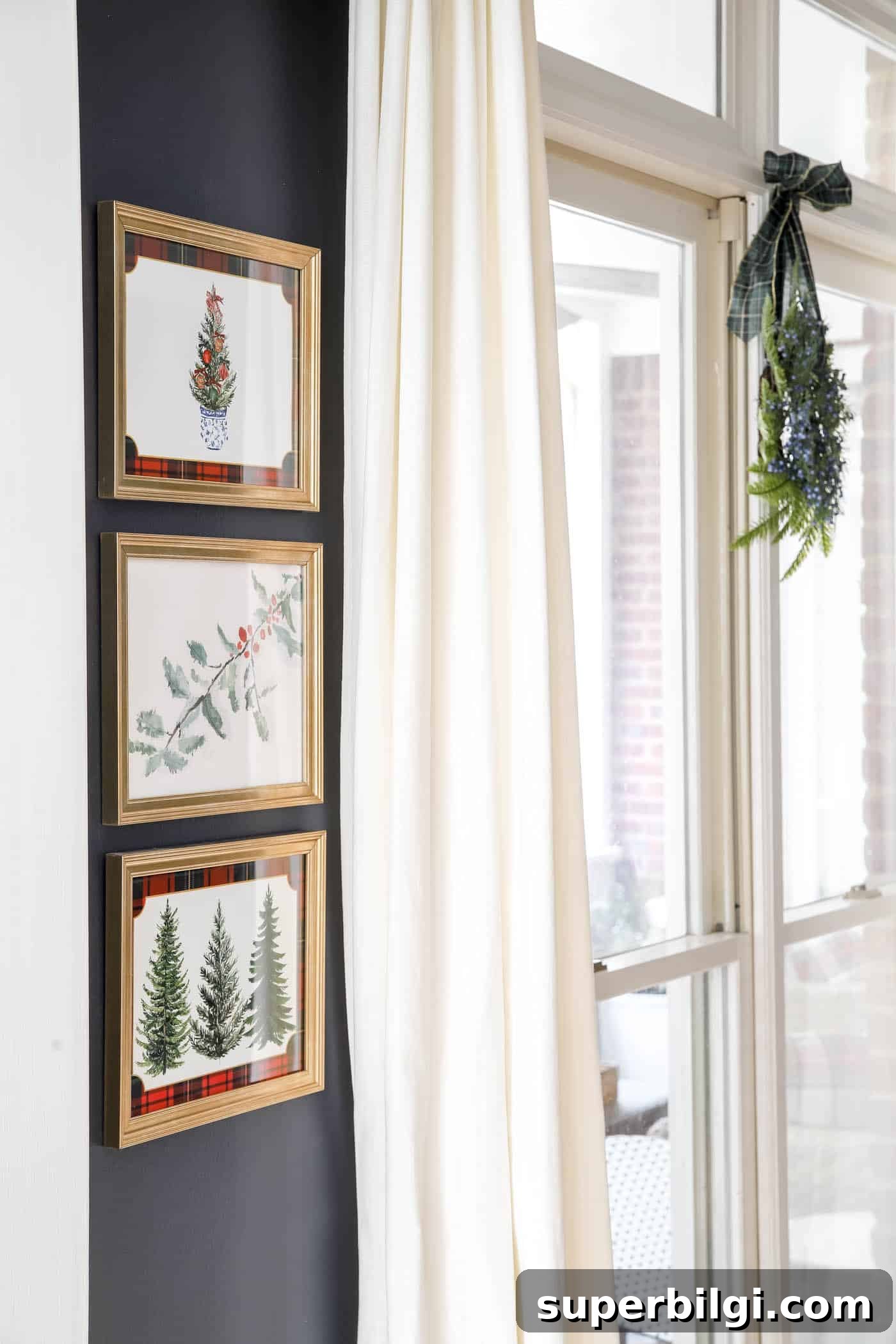 Classic printable Christmas art in a gallery frame.