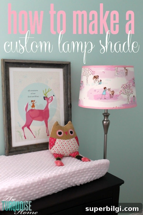 DIY Custom Lampshade: Step-by-Step Tutorial 2 How to Make a Custom Lamp Shade | TheTurquoiseHome.com