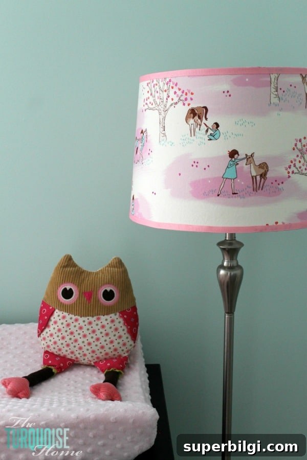 DIY Custom Lampshade: Step-by-Step Tutorial 11 How to Make a Custom Lamp Shade | TheTurquoiseHome.com