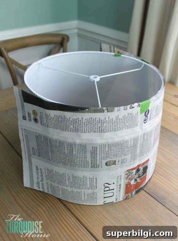 DIY Custom Lampshade: Step-by-Step Tutorial 5 How to Make a Custom Lamp Shade | TheTurquoiseHome.com