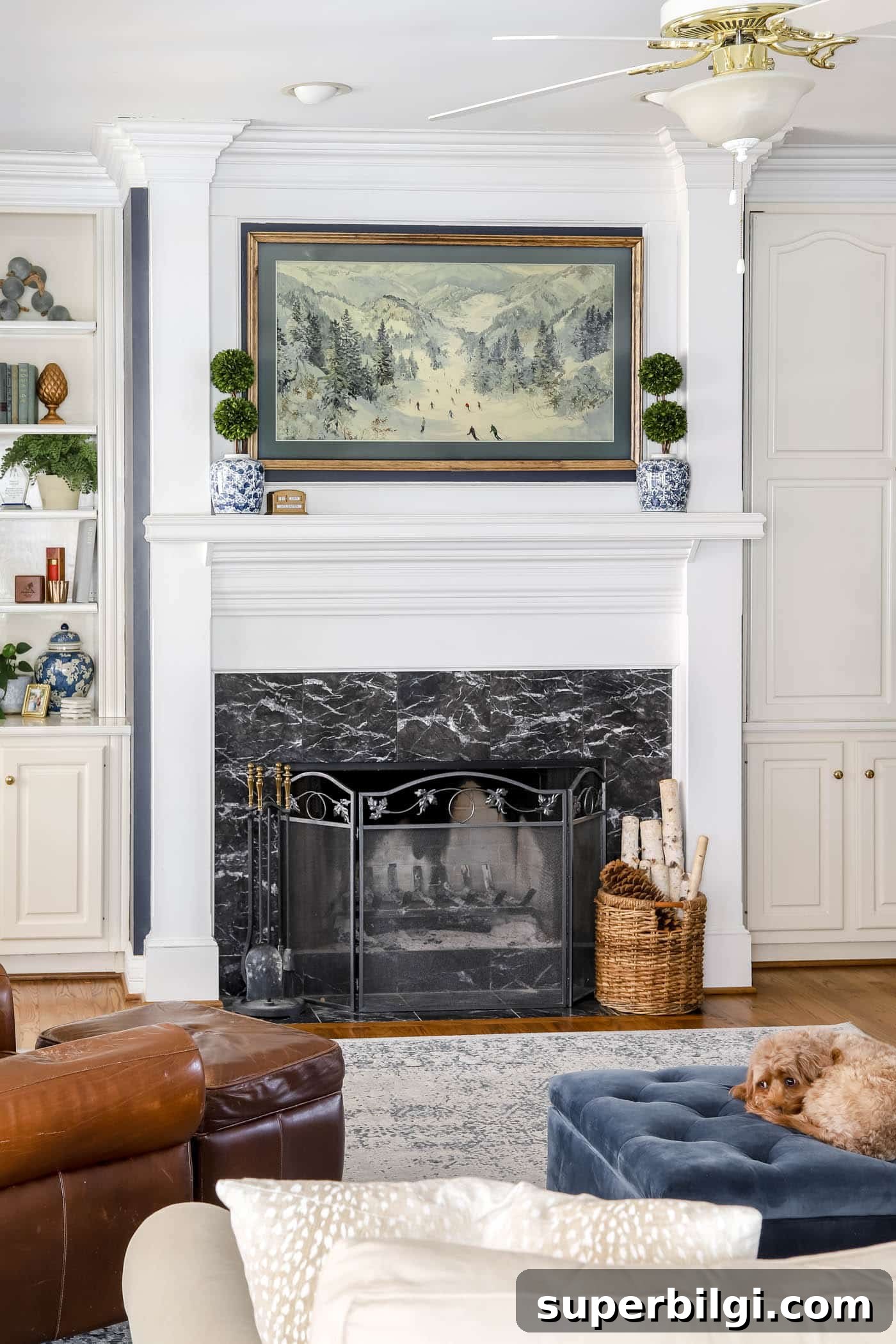 How to Decorate a TV over the mantel.