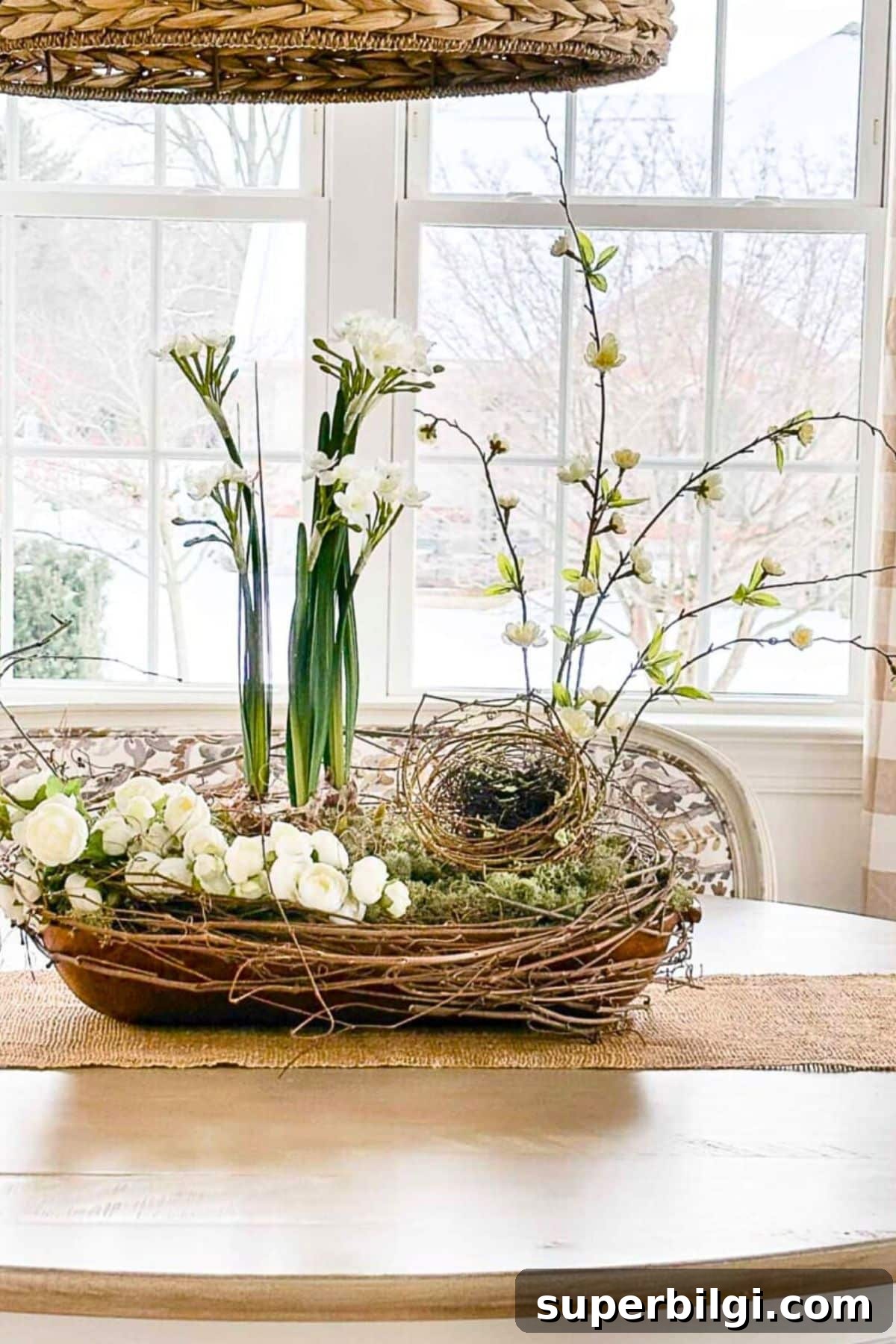 Spring Entryway, Butler's Pantry and Easter Centerpiece Ideas 10 how to style a spring dough bowl.