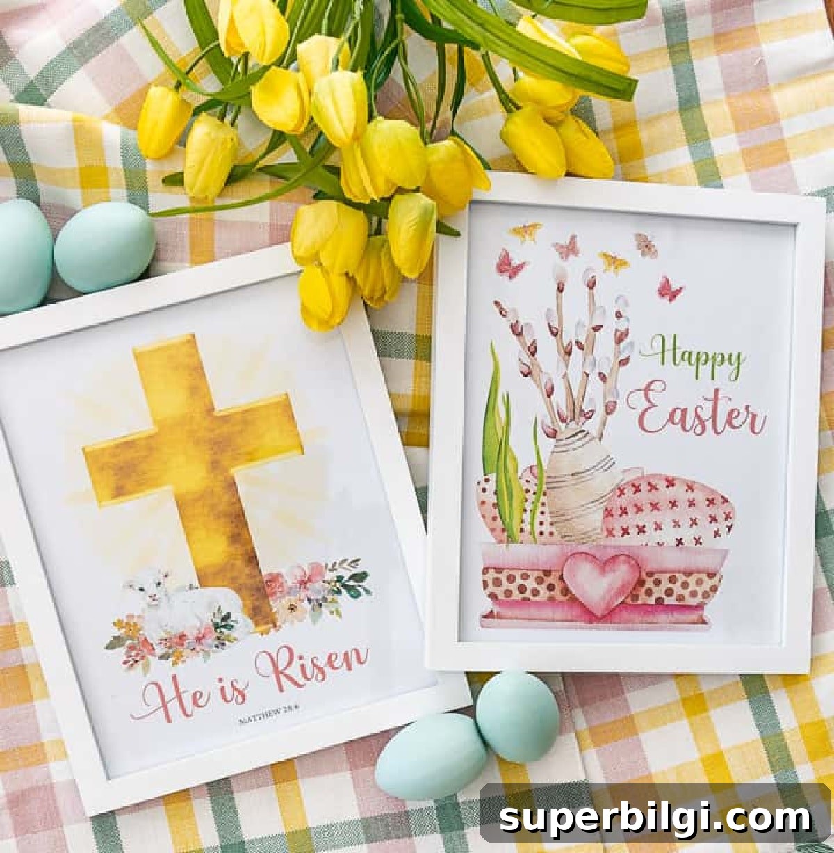 Spring Living Room Decor, French Home Tour and Cozy Porch Ideas 6 free Easter printables