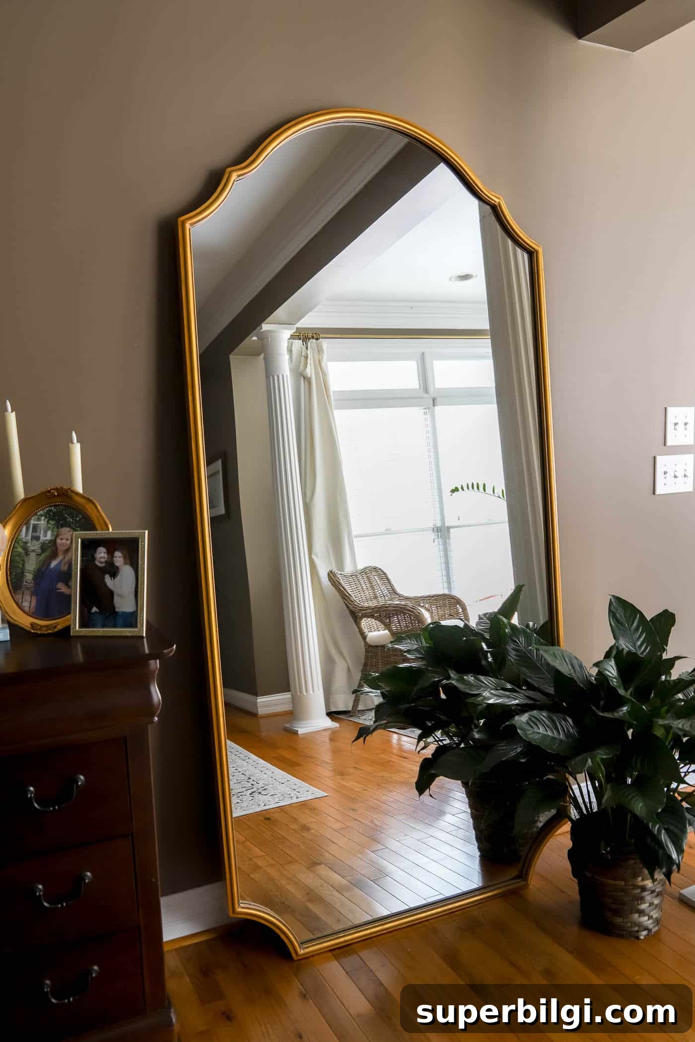 How an Oversized Floor Mirror Revitalized Our Bedroom Corner 5 full-length mirror in the bedroom.