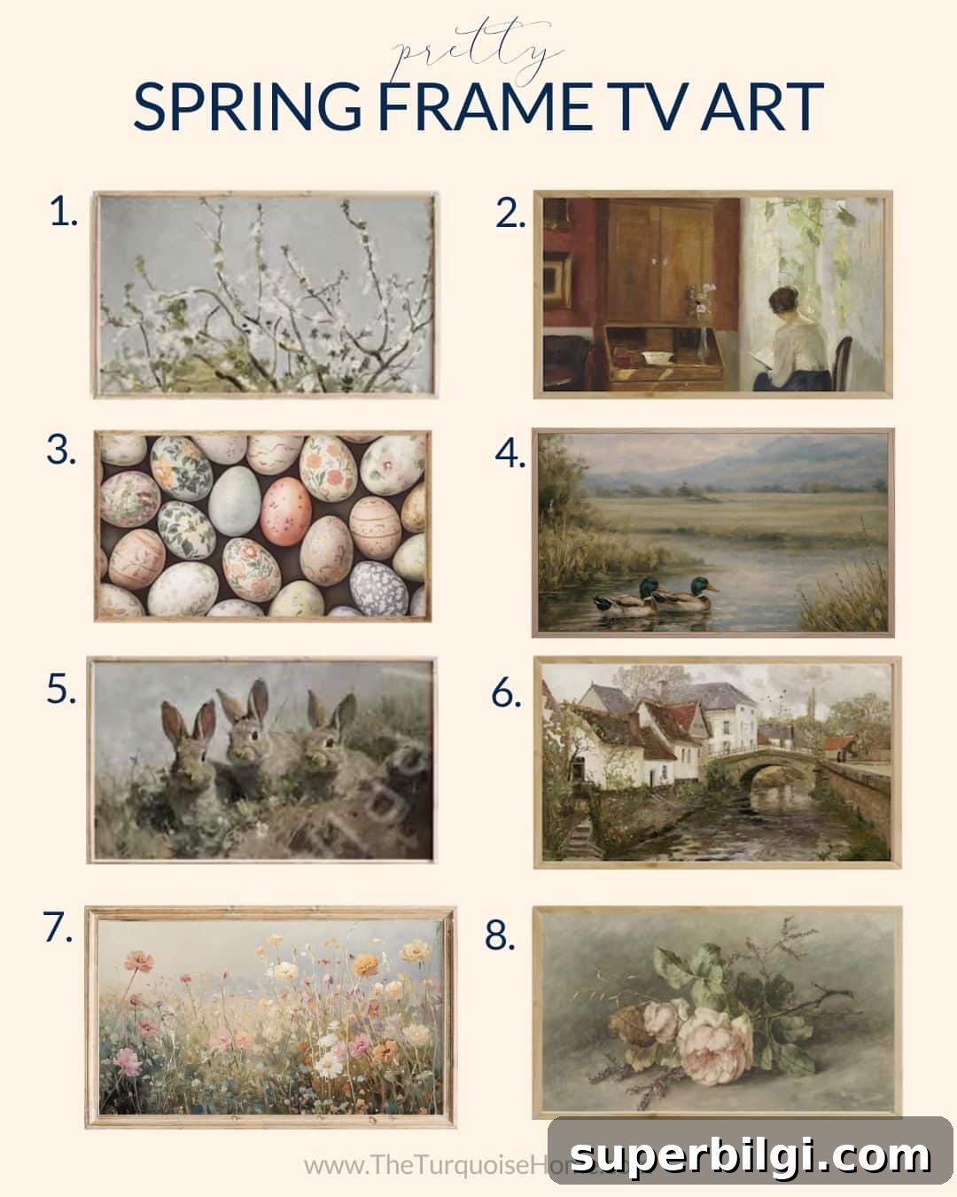 Spring Bedroom Decor Ideas to Instantly Refresh Your Space 12 spring frame tv art