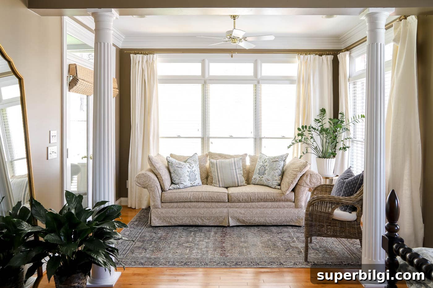 Spring Bedroom Decor Ideas to Instantly Refresh Your Space 13 spring bedroom sitting area with floral spring throw pillows.