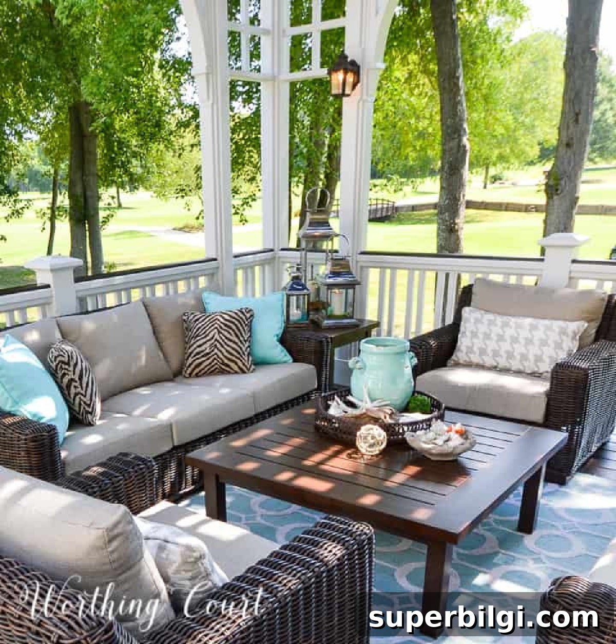 Chic Bedroom Updates, Outdoor Living and Memorial Day Ideas 10 inviting porch space
