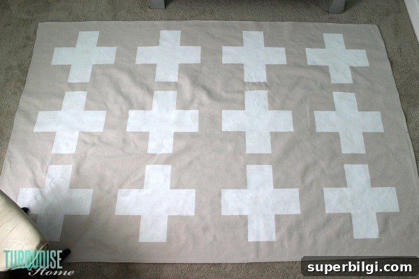 DIY Painted Drop Cloth Rug and Nursery Update 10 DIY Painted Drop Cloth Rug | TheTurquoiseHome.com
