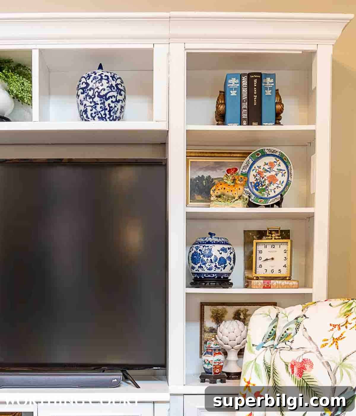 Summer Decorating Ideas: Styling Surfaces and Beautiful Bedrooms 6 Learn how to decorate an entertainment center with simple styling ideas