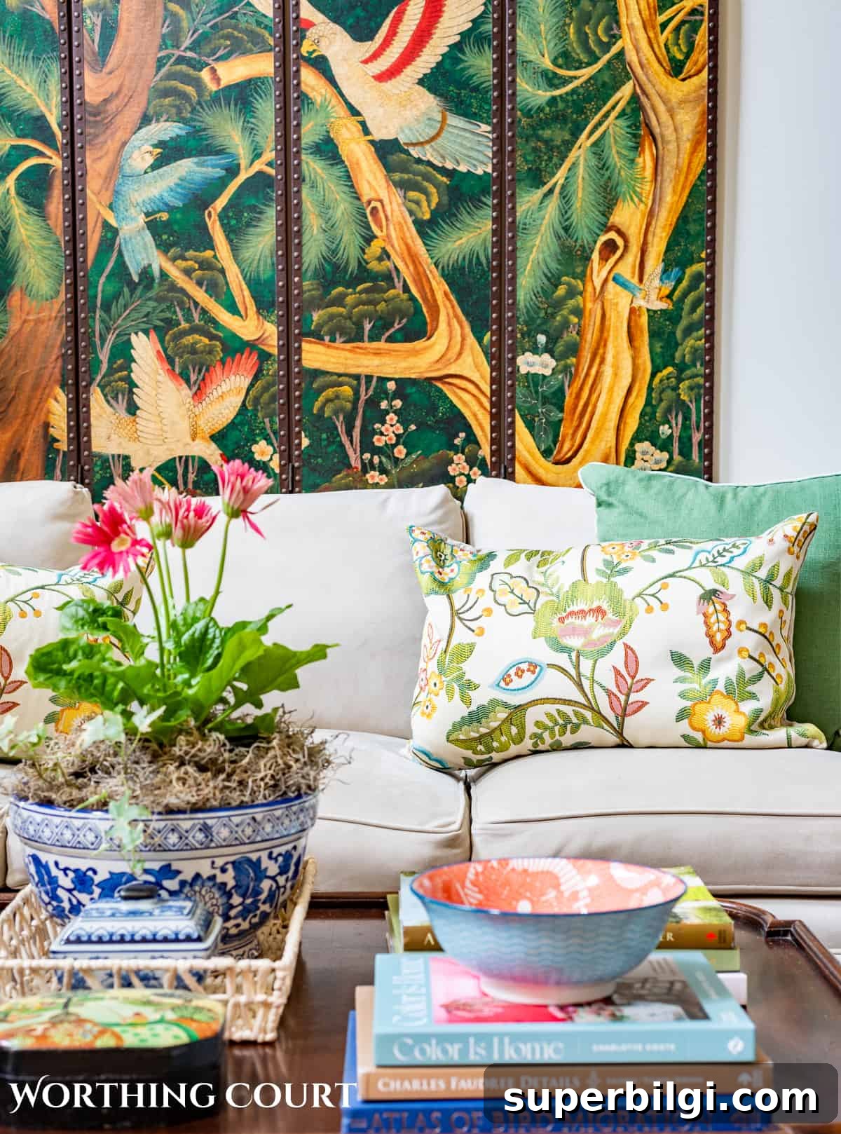 Summer to Fall Decor: Bamboo Shades & Dried Hydrangeas 4 coffee table with traditional decor