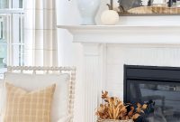 Fall Kitchen Decor Ideas: Faux Pumpkins and Mantel Inspiration